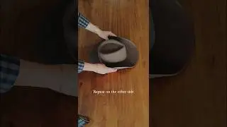 DIY: How to re-shape any wide brim felt hat into a cowboy hat with an iron and some string  #shorts
