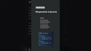 responsive colums in css 