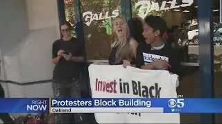 Oakland Protesters Chain Themselves To Police Officers Association Building