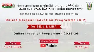 Student Induction Programme (SIP) 2025-26 for MBA and B.ED