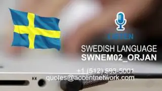 Swedish Voice Over Talent - SWNEM02 ORJAN