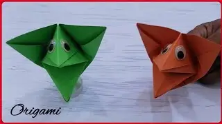 Как легко сделать бумажную лягушку | Бумажная лягушка | Поделка из бумаги