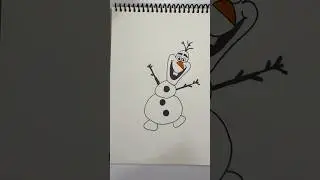 Olaf fan art: Meet Olaf: A Cute Snowman Drawing to Melt Your Heart!❄️⛄️ #snow #summer #winter #art