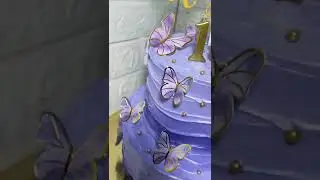 18th Birthday Butterfly Cake Design #debut #cake #butterfly #birthday #gold #caketutorial #event