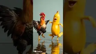 chicken 🍗 banana 🍌#funny #chicken #funnychicken