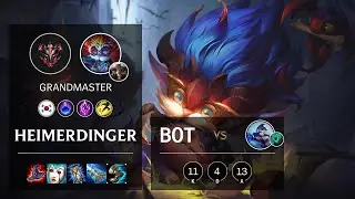 Heimerdinger Bot vs Ashe - KR Grandmaster Patch 10.19