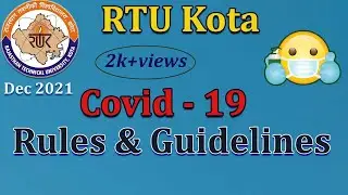 RTU Covid-19 New Guidelines🚫 2021| RTU Kota
