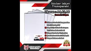 ( PER PAK - ISI 10 ) Kertas Sticker Inkjet Transparant 120 gsm A4 A5 A6 - by Muro Papier