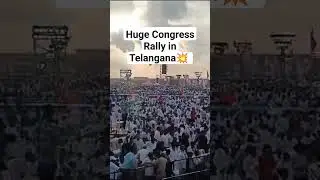 Huge Congress Rally in Telangana💥 #congress #telangana #shorts