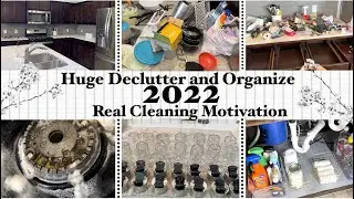EXTREME DEEP CLEAN WITH ME 2022 | DECLUTTER AND ORGANIZE | Real Mess