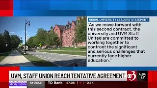 UVM and non-faculty staff union reach tentative contract