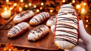 بلاش تشتروه بأسعار خيالية.. الإكلير بأبسط طريقة وتزيين أفخم من الجاهز😍