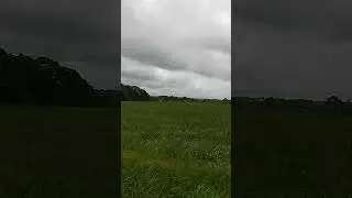 distant view of Standish church spire seem from Worthington lakes Wigan UK wild nature countryside