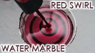 Red Swirl Water Marble | DIY Nail Art Tutorial | Mani vs Pin #17