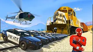 McQueen & Friends - Spiderman - Destructive Freight Train vs Police Cars