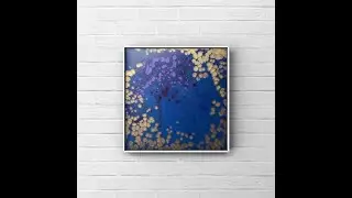 Going For Gold Cells With DecoArt 24 K Gold Acrylic Pour Fluid Art Painting