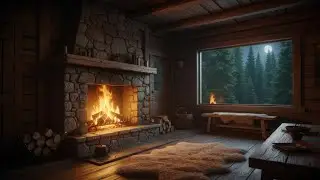 🔥 Fireplace Ambience Live | Cozy Cabin Fire Sounds for Deep Sleep & Calm