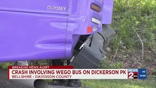Crash involving WeGo bus on Dickerson Pike