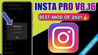 Insta Pro Version 8.16🔥| Best Mod Of 2021!