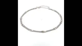 Silver ankle bracelet