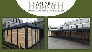 Aufbau einer Metall Carportanlage der Firma Siebau Raumsysteme | Heimsath
