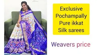 Exclusive pochampally ikkat pattu sarees😍 || Whatsapp📲: 9346105747 || offline & online sales