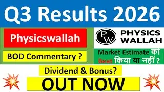 Physicswallah q3 results 2026 | PWL results today | Physicswallah Share News | Physicswallah Share