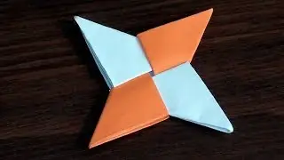 How to make a paper Ninja star. 3D origami video tutorial