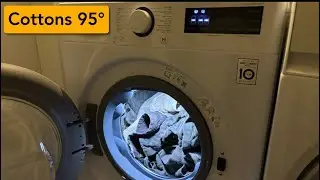 LG AiDD F4DR3096N3W - Cottons 95&deg; min time (Full cycle)