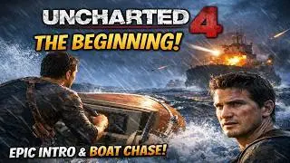 UNCHARTED 4 Begins! 🌊 Epic Boat Chase & Cinematic Intro | Part 1