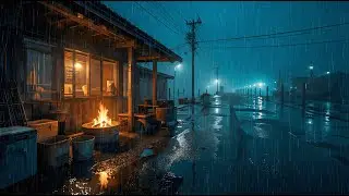 Heavy Rain and Thunder ⛈️ on a Dark Stormy Night  Relaxing Night Ambience
