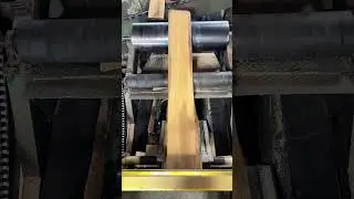 Edger cutting lumber at the sawmill