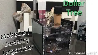 Elegant Acrylic make up organizer / dollar tree jewelry organizer/ storage / Mother&rsquo;s Day gift ideas