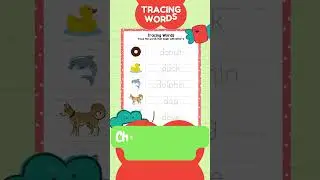 Tracing words begin with alphabet