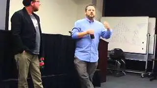 Frederick Schroeder and Dave Kellett speaking of STRIPPED took questions and gave answer.