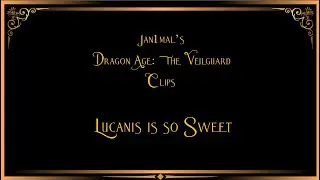 Lucanis is so sweet! (Female Qunari Grey Warden Rook)