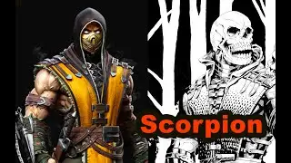Drawing Scorpion from Mortal Kombat