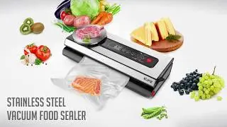 Stainless Steel Food Vacuum Sealer with Weighing Scale Kitchen Storage | Elinz