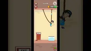 Save the wife cut the rope game level 187|Husband wife gameplay#Short #Shorts#shortsfeed#viral#game