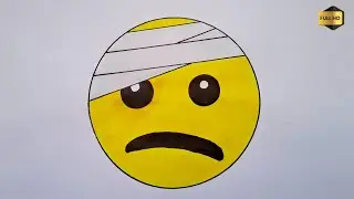 How to Draw a Bandaged Head Emoji with Markers