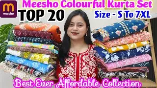 ✨Meesho Top 20 Colourful Kurta Dupatta Set Starting Rs.330✨Anarkali/Alia Cut/Co-ord Set #meesho