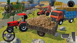 Indian vehicles stuck 😱 on track rescue by tractors and jcb #viral #tractor #railway #thar #dumper 