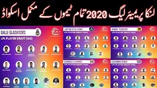 Lankan Premier League 2020 All Teams Squad | | All Teams Squad for LPL 2020