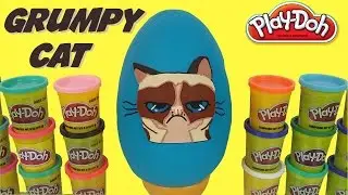 GIANT GRUMPY CAT Play-Doh Surprise Egg Birthday Surprises From Priscilla Kincannon
