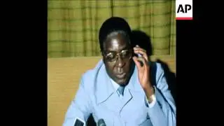 SYND 4 3 80 1/2 ROBERT MUGABE PRESS CONFERENCE PART ONE
