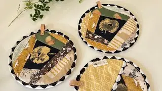 Scrappy hot pads / pot holders tutorial.