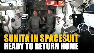 NASA astronaut Sunita Williams ready in spacesuit to return home by SpaceX Crew Dragon spacecraft