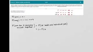 Probability of &ldquo;at least one positive result &ldquo; - mixing samples for testing