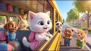 😱🚌 Monster School Bus Attacked the Kitten | Shocking AI Cat Story #kitten