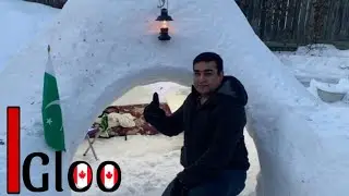 How to Build An Igloo | Igloo build |- 1 day Solo Winter Camp .